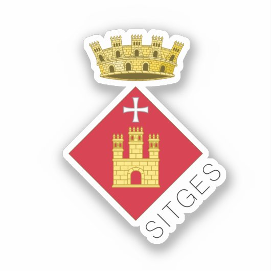 Wapen van Sitges, Catalonië (ESP) Sticker (Voorkant)