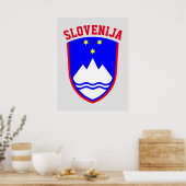 Wapen van SLOVENIË Poster (Keuken)
