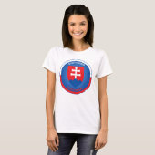 Wapen van Slowakije Cirkelvorm T-shirt (Voorkant volledig)