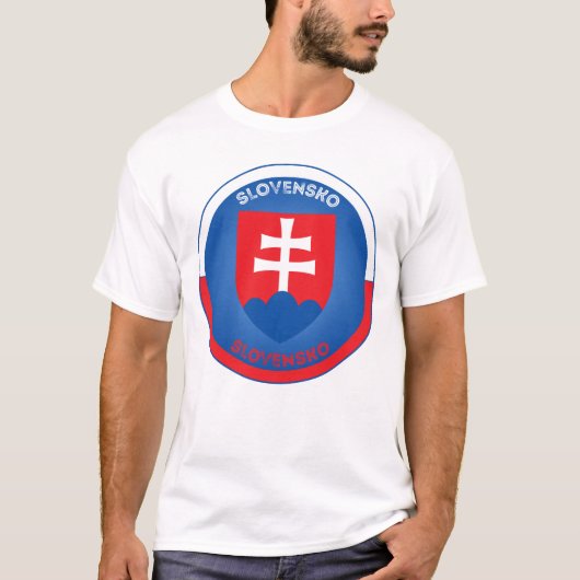 Wapen van Slowakije Cirkelvorm T-shirt (Voorkant)