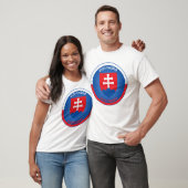 Wapen van Slowakije Cirkelvorm T-shirt (Unisex)