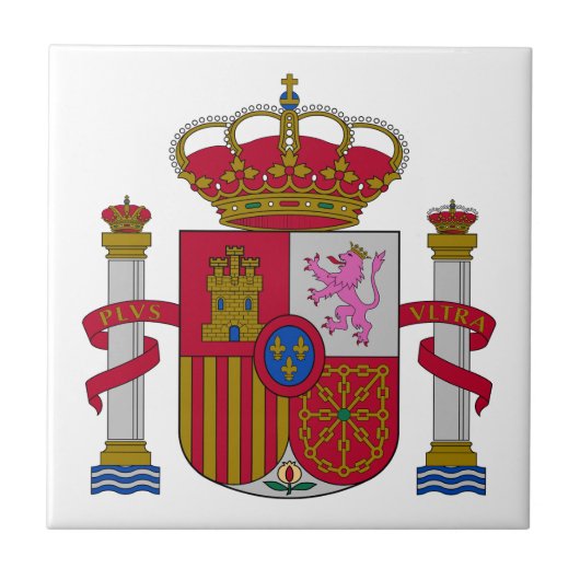Wapen van Spanje land symbool embleem vlag Tegeltje (Voorkant)