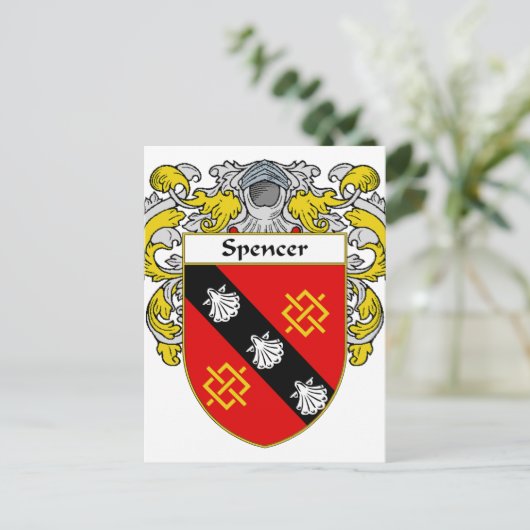 Wapen van Spencer/familiewapen (gemanteld) Briefkaart (Staand voorkant)