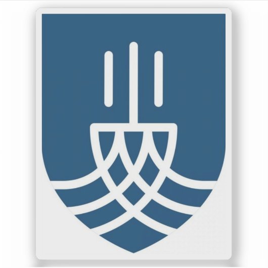 Wapen van Suðurnesjabær, IJsland Sticker (Voorkant)