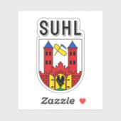 Wapen van Suhl, Duitsland Sticker (Vel)