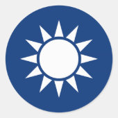 Wapen van Taiwan Ronde Sticker (Voorkant)