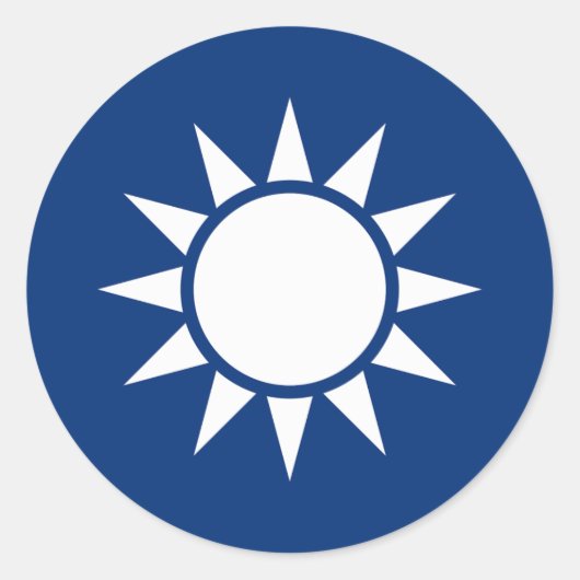 Wapen van Taiwan Ronde Sticker (Voorkant)