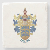 Wapen van Tallinn - ESTLAND Stenen Onderzetter (Voorkant)