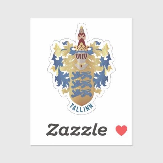 Wapen van Tallinn - ESTLAND Sticker (Vel)