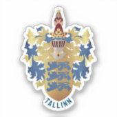 Wapen van Tallinn - ESTLAND Sticker (Voorkant)
