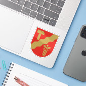 Wapen van Tampere, Finland Sticker (Laptop met iPhone)