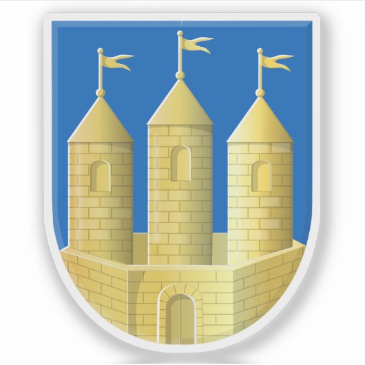 Wapen van Tilburg, Nederland Sticker (Voorkant)