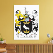 Wapen van Tolman Canvas Afdruk (Insitu (Woonkamer))