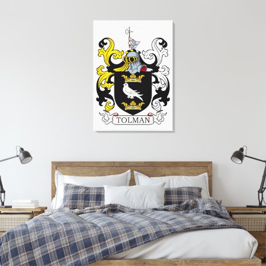 Wapen van Tolman Canvas Afdruk (Insitu (Slaapkamer))