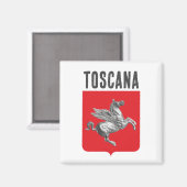 Wapen van Toscane, ITALIË Magneet (Voorkant / Achterkant)