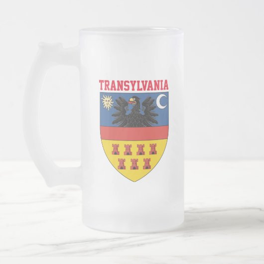 wapen van transsylvanië matglas bierpul (Links)