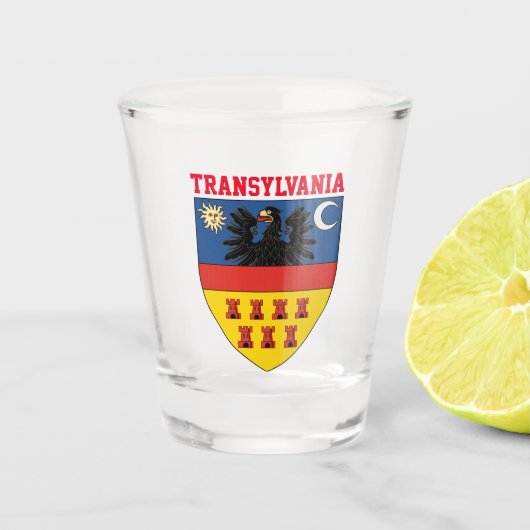 wapen van transsylvanië shot glas (Voorkant)