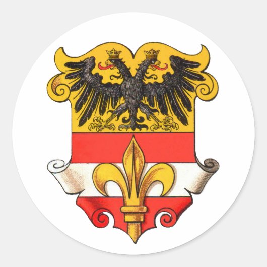 Wapen van Triëst 1467-1919 Ronde Sticker (Voorkant)