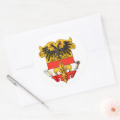 Wapen van Triëst 1467-1919 Ronde Sticker (Envelop)