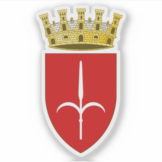 Wapen van Triëst, Italië Sticker (Voorkant)