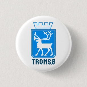 Wapen van Tromsø, NOORWEGEN Ronde Button 3,2 Cm