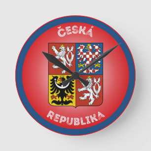Wapen van Tsjechië Cirkelvorm Ronde Klok