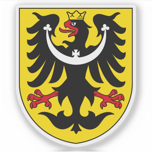 Wapen van Tsjechisch Silezië, historische regio Sticker (Voorkant)