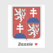 Wapen van Tsjecho-Slowakije (1918-'39,1945-'92) Sticker (Vel)