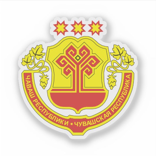 Wapen van Tsjoevasjië Sticker (Voorkant)