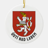 Wapen van Ústí nad Labem, Tsjechië Keramisch Ornament (Voorkant)