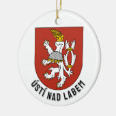 Wapen van Ústí nad Labem, Tsjechië Keramisch Ornament (Links)