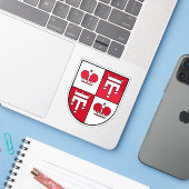 Wapen van Vaduz, Liechtenstein Sticker (Laptop met iPhone)