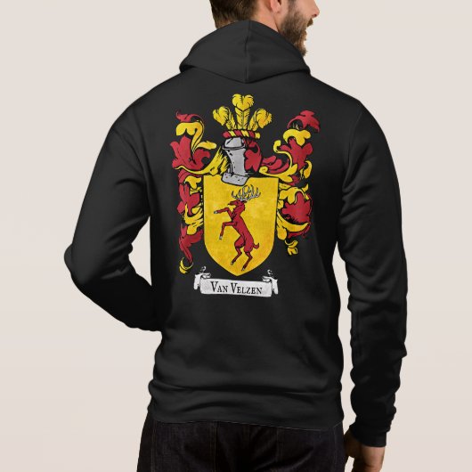 Wapen van Van Velzen Mannen Hoodie (Achterkant)