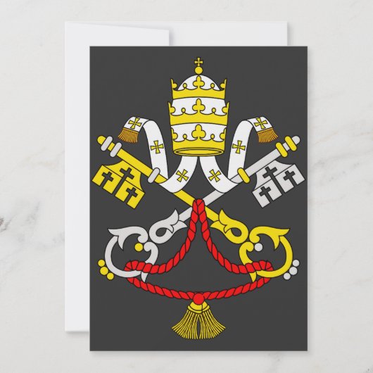 Wapen van Vaticaanstad Feestdagenkaart (Voorkant)