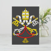 Wapen van Vaticaanstad Feestdagenkaart (Staand voorkant)