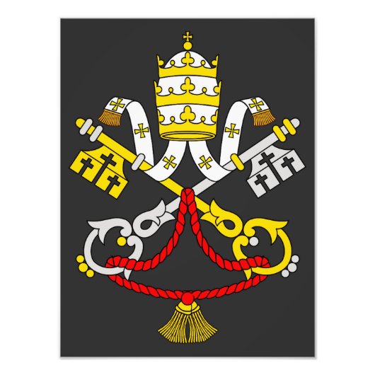 Wapen van Vaticaanstad Foto Afdruk (Voorkant)