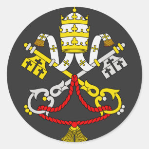 Wapen van Vaticaanstad Ronde Sticker