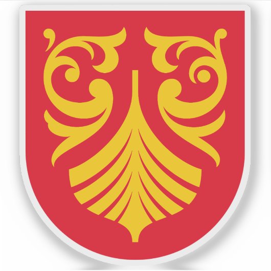 Wapen van Vestfold of Telemark, Noorwegen Sticker (Voorkant)