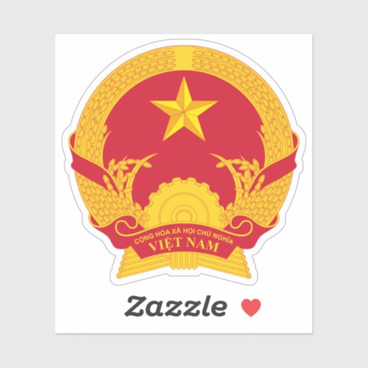 Wapen van Vietnam Sticker (Vel)