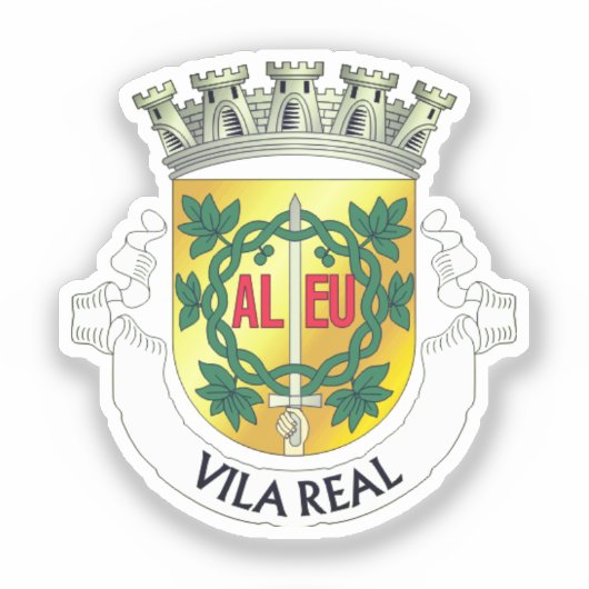 Wapen van Vila Real, Portugal Sticker (Voorkant)