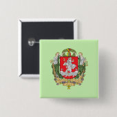 Wapen van Vilnius, Litouwen Knop Vierkante Button 5,1 Cm (Voorkant /achterkant)