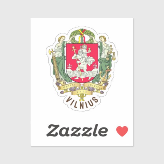 Wapen van Vilnius - LITOUWEN Sticker (Vel)