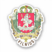 Wapen van Vilnius - LITOUWEN Sticker (Voorkant)