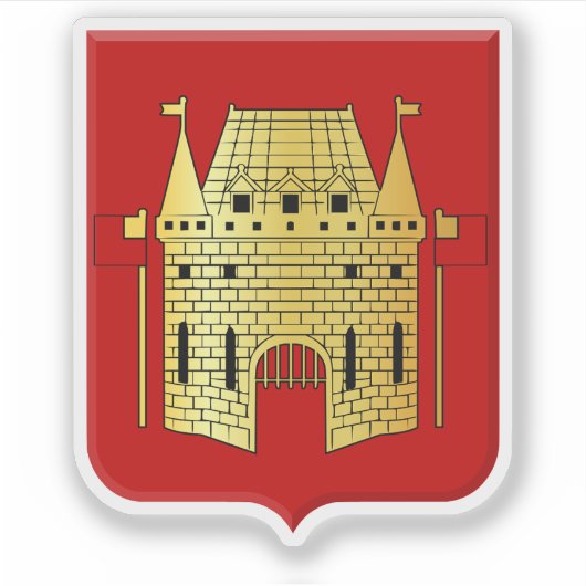 Wapen van Vilvoorde, België Sticker (Voorkant)