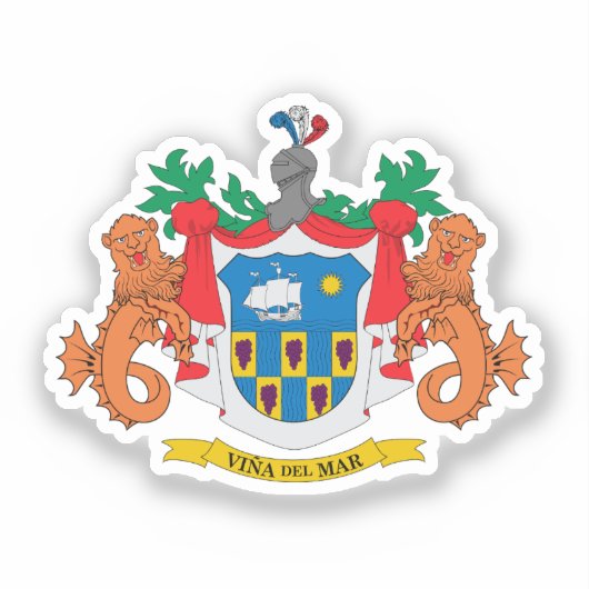 Wapen van Viña del Mar, Chili Sticker (Voorkant)