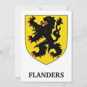 Wapen van Vlaanderen Heraldische Leeuw Kaart
