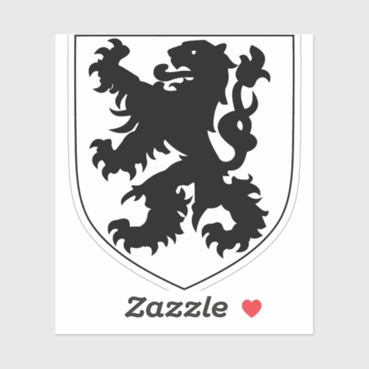 Wapen van Vlaanderen Sticker (Vel)