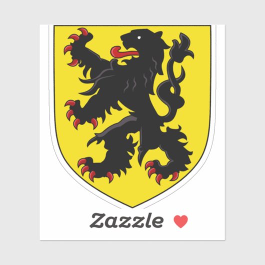 Wapen van Vlaanderen Sticker (Vel)