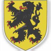Wapen van Vlaanderen Sticker (Voorkant)