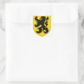 Wapen van Vlaanderen Vierkante Sticker (Tas)